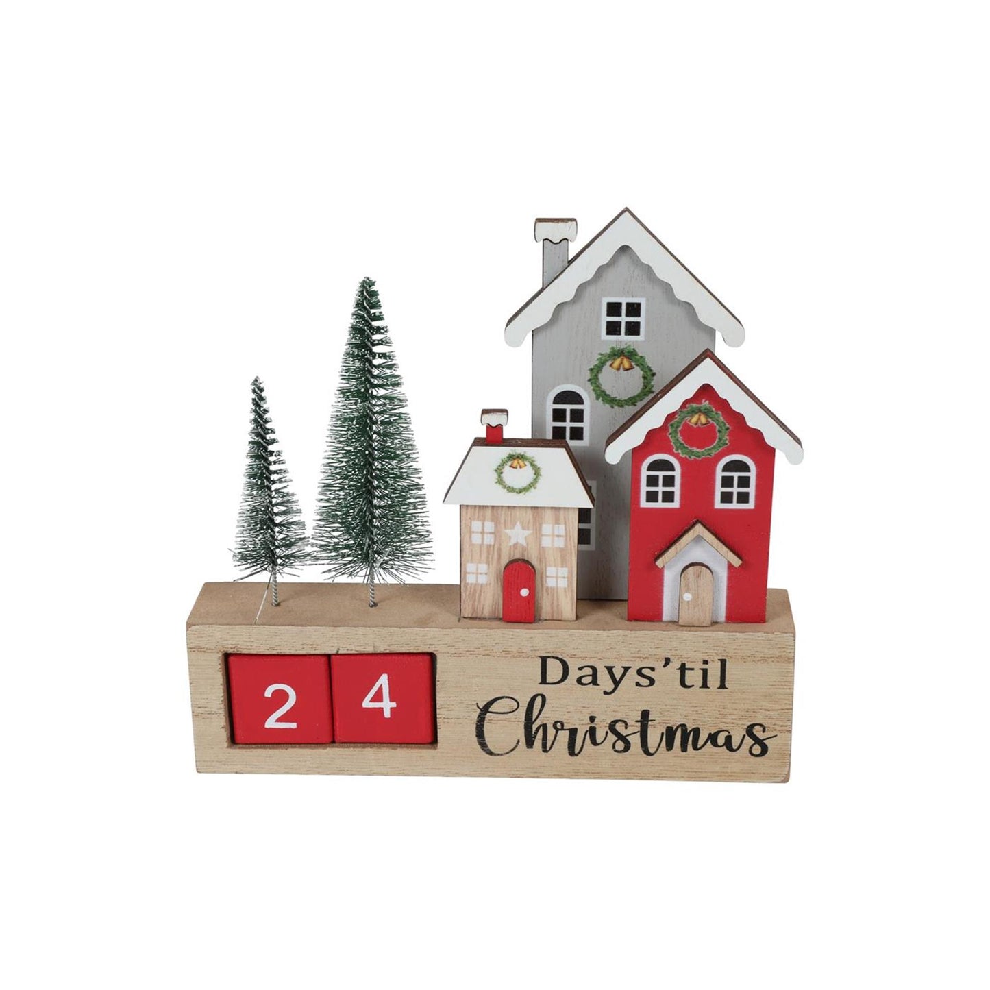 Calendario ornamentale Countryfield Tasha rosso 18x3xh17 cm