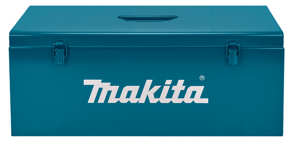 Funda Makita para motosierra metal azul.