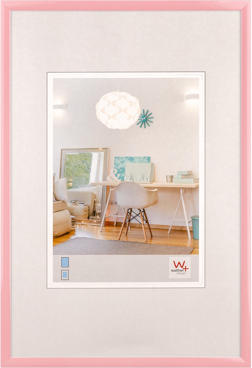 Walther new lifestyle - cornice in plastica - misura foto 30x40 cm - rosa