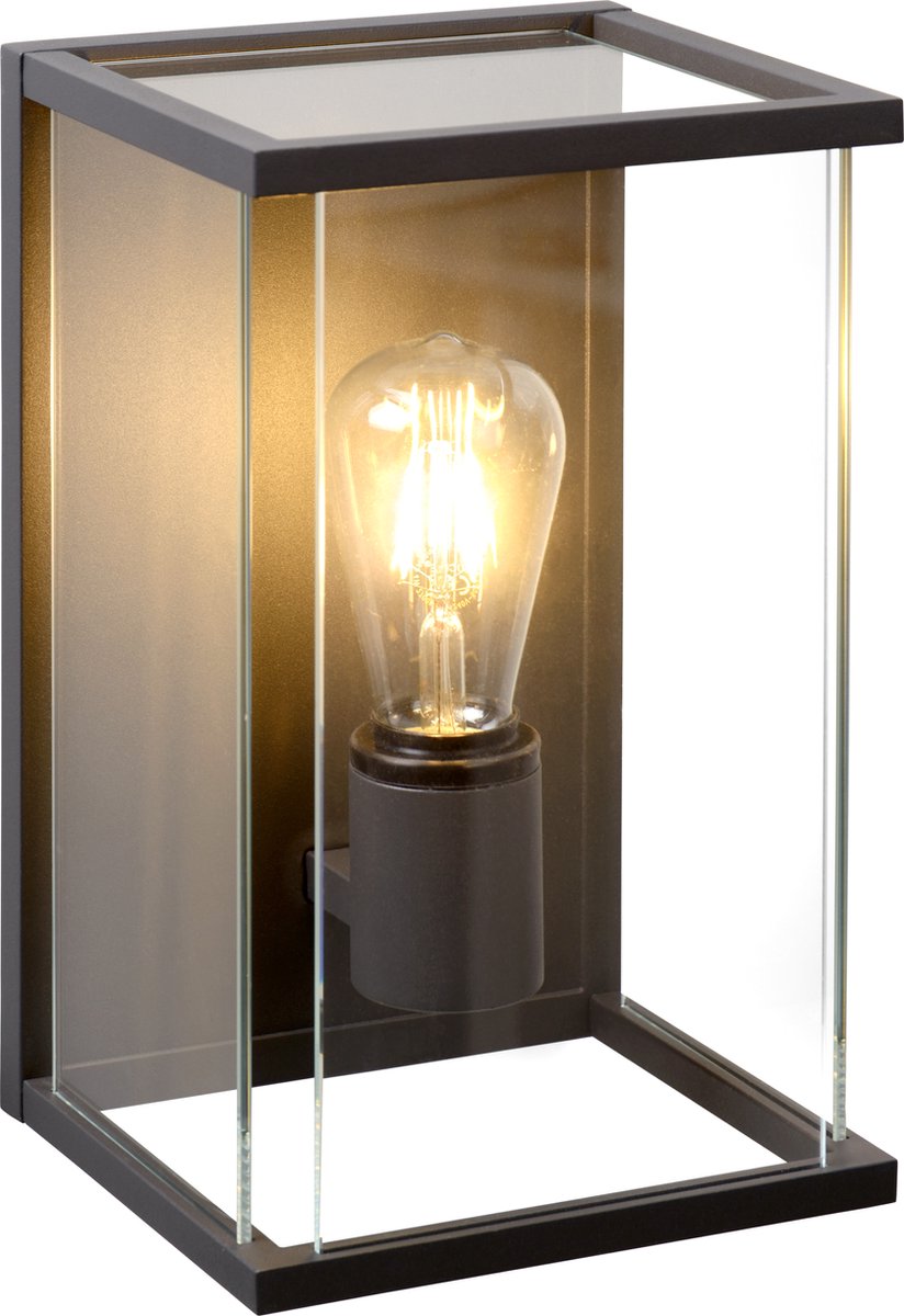 Lucide claire - aplique interior exterior - 1xe27 - ip54 - antracita