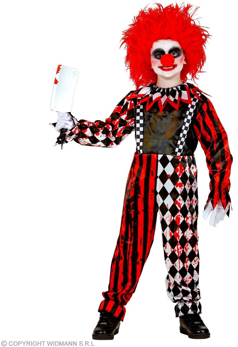 Widmann traje de payaso de terror infantil
