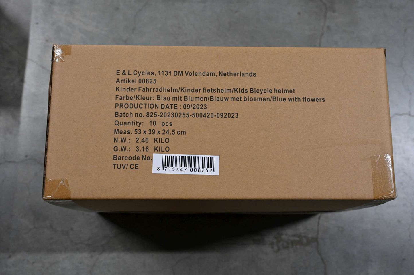 Casco per biciclette per bambini Vlatare XS Blue Pink Flowers 47-51 cm extra piccolo modello