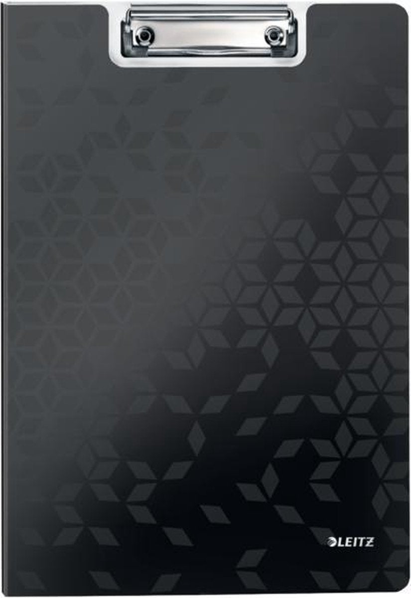 Portapapeles de plástico a4 wow de Leitz con tapa y funda insertable - capacidad hasta 75 hojas - negro