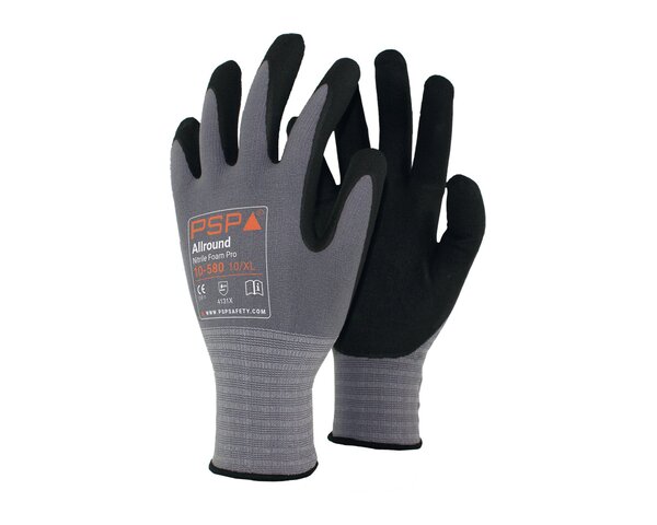 Guantes de trabajo todoterreno psp negros 10-580 talla 10 (12 pares)
