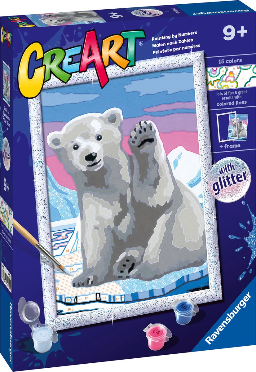Ravensburger Creart Painting on Number Great Pool Bear