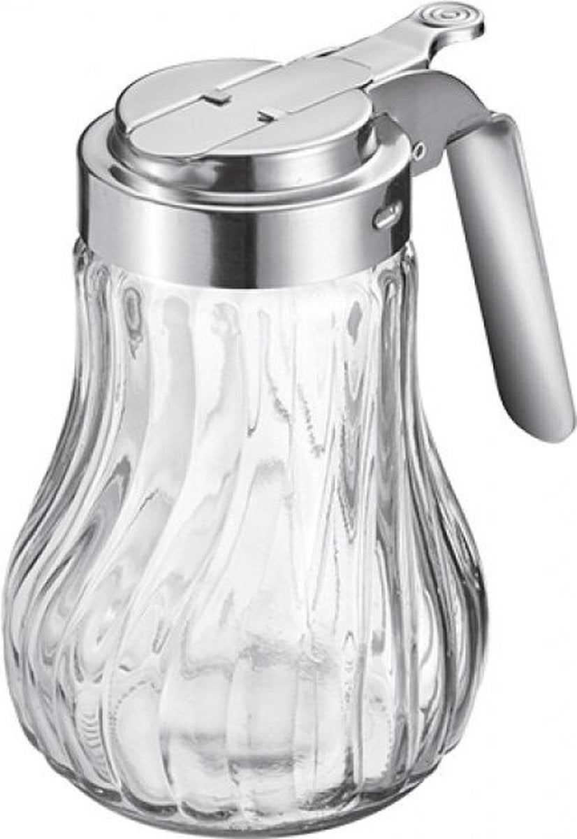 Dispenser per miele crema Westmark, capacità: 250 ml, vetro acciaio inossidabile, berlino, argento trasparente, 65302260