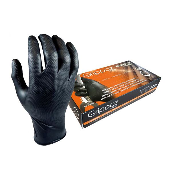 Guanto nitrile xxl nero senza polvere (50 pezzi)