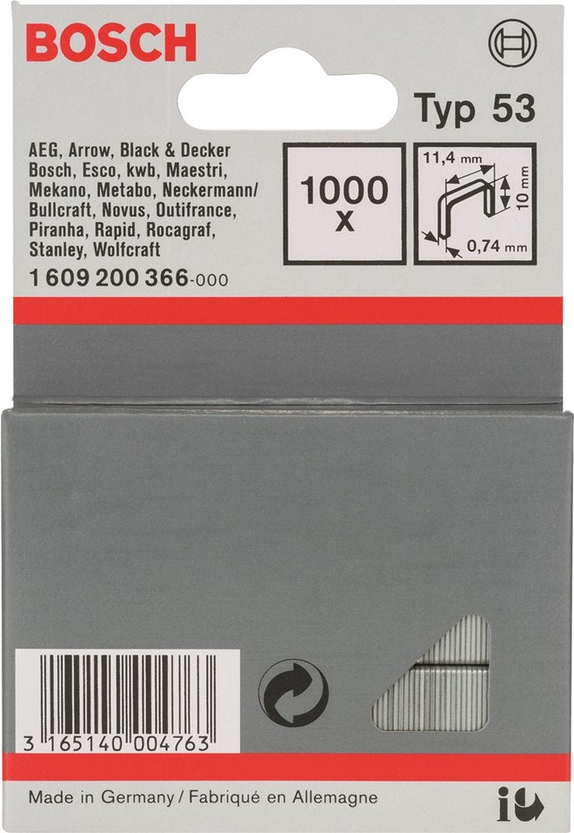 Bosch - no con rosca fina tipo 53 - 11,4 x 0,74 x 10 mm