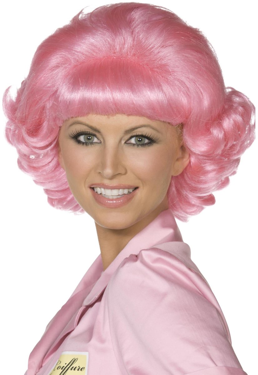 Smiffys grease™-pruik voor dames - verkleedpruik - one size
