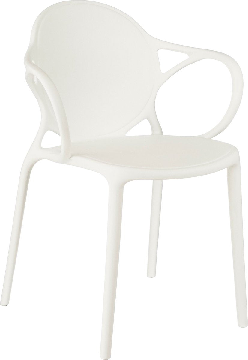 Mica decoraciones silla de jardín nebraska - 56x56,5x80 cm - polipropileno - blanco