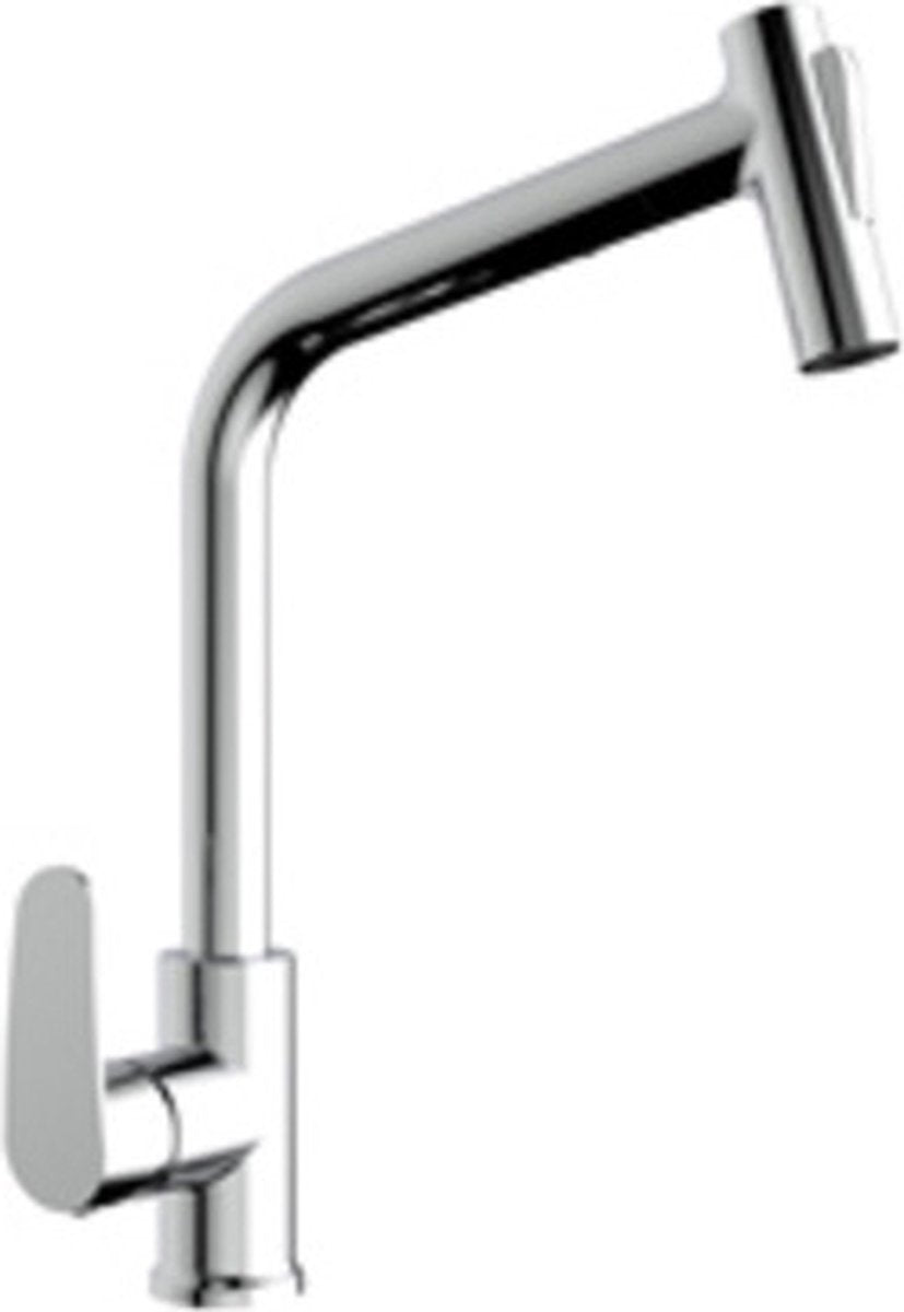 Rubinetto cucina Plieger a 1 foro - doccetta estraibile - con comando laterale - cromo