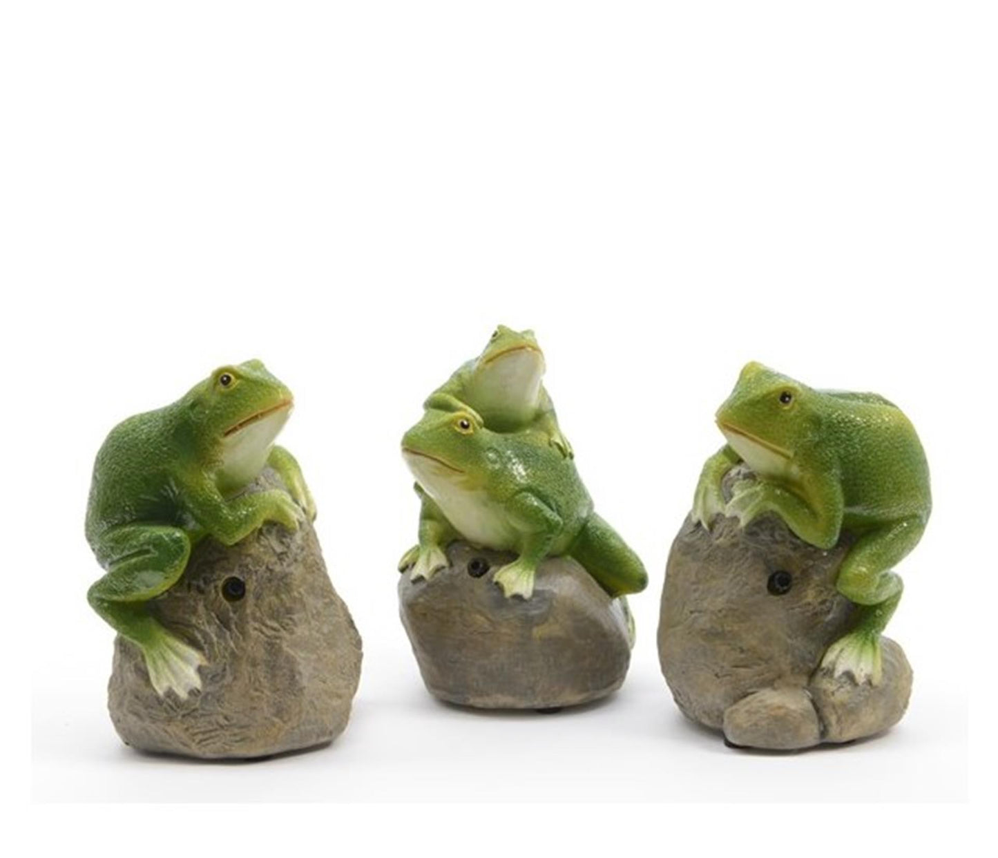 Estatua de jardín Decoris rana con sensor 8x7,4x11,5