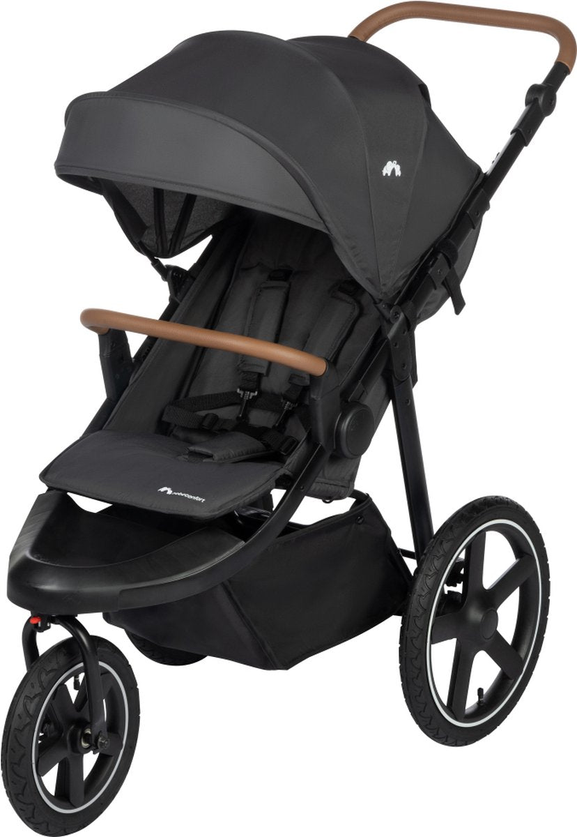 Bebeconfort cloudy kinderwagen - 0-4 jaar(0-22 kg)- mineral graphite - snel inklapbaar - verstelbare duwstang