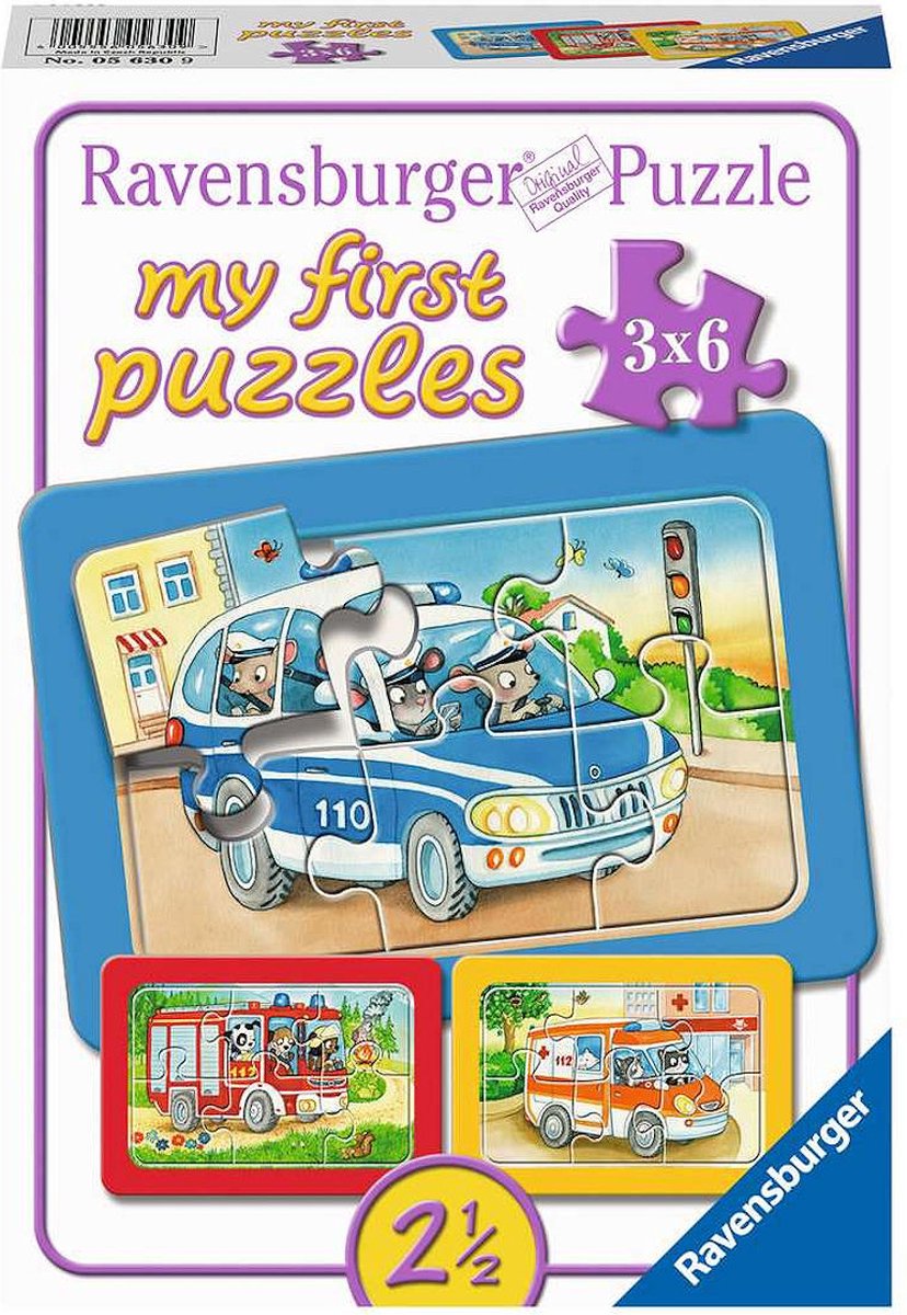 Ravensburger rompecabezas animales trabajando - rompecabezas - 3x6 piezas