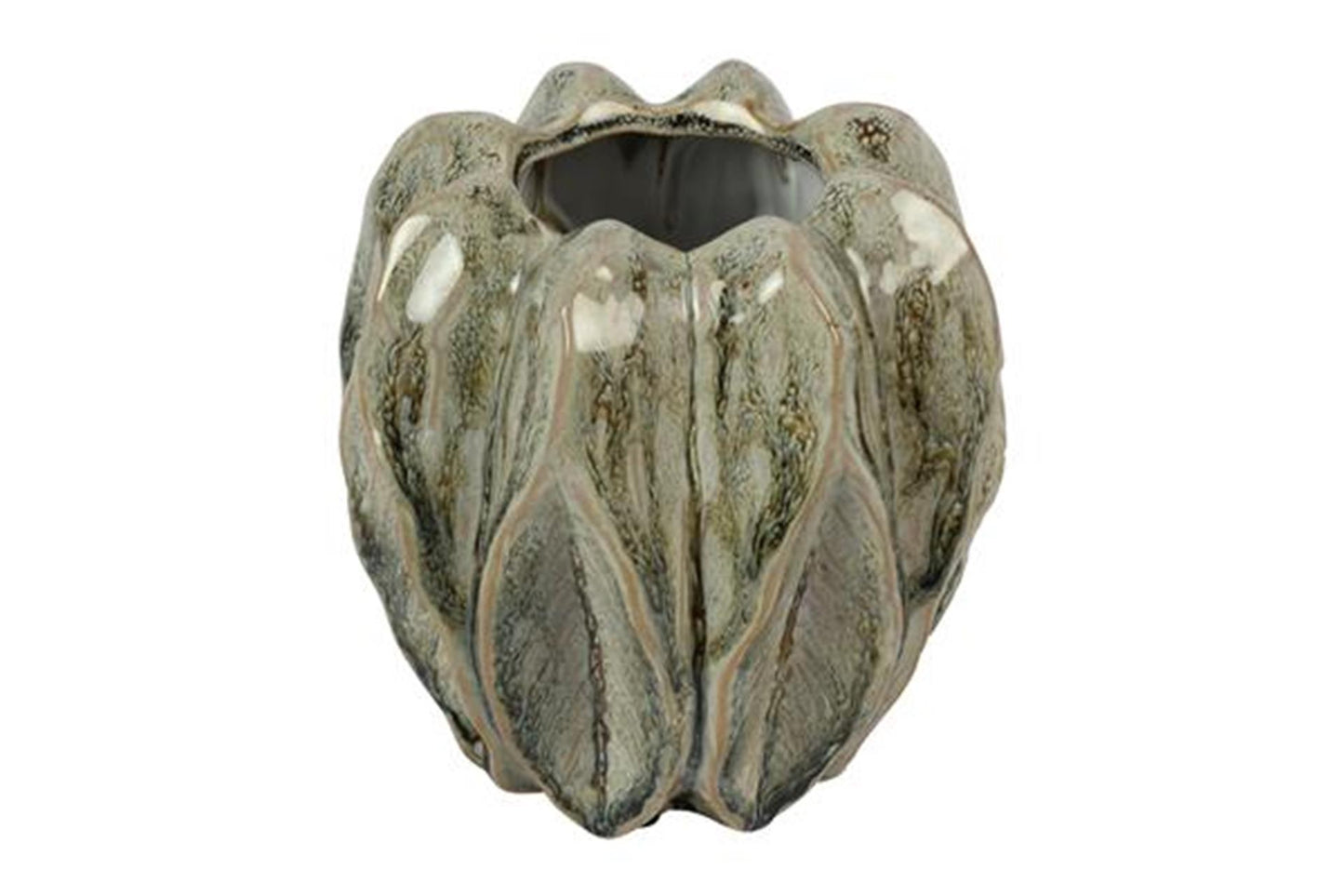 Vaso Countryfield verde foglia ø14x15cm