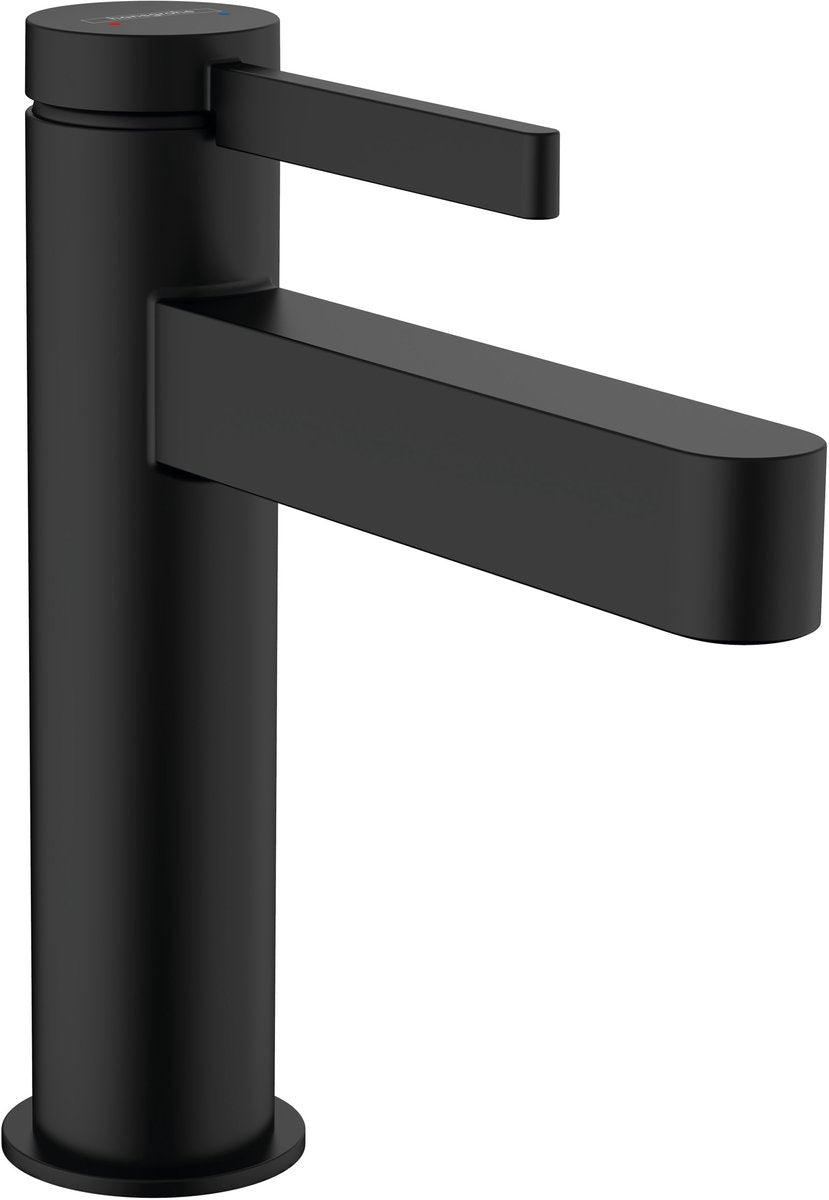 Hansgrohe finoris - miscelatore lavabo - comando monocomando - con piletta di scarico - 110mm - nero opaco