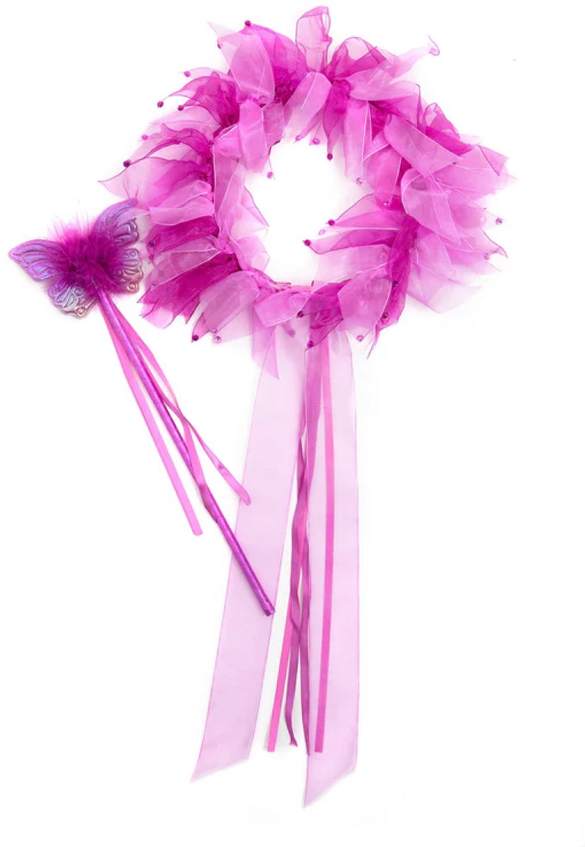 Piccole avventure: set di bacchette magiche con aureola delle fate viola