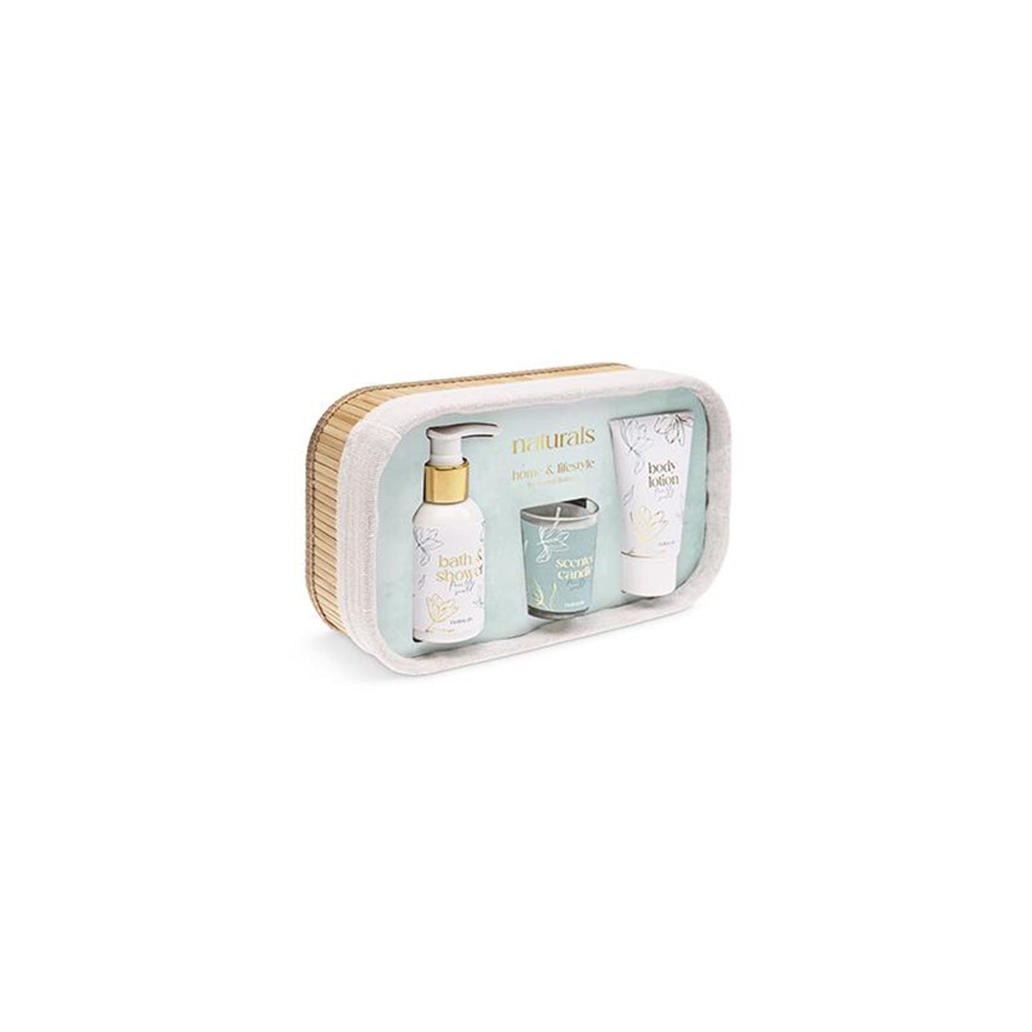 Set regalo Source Balance Naturals, cestino in bambù