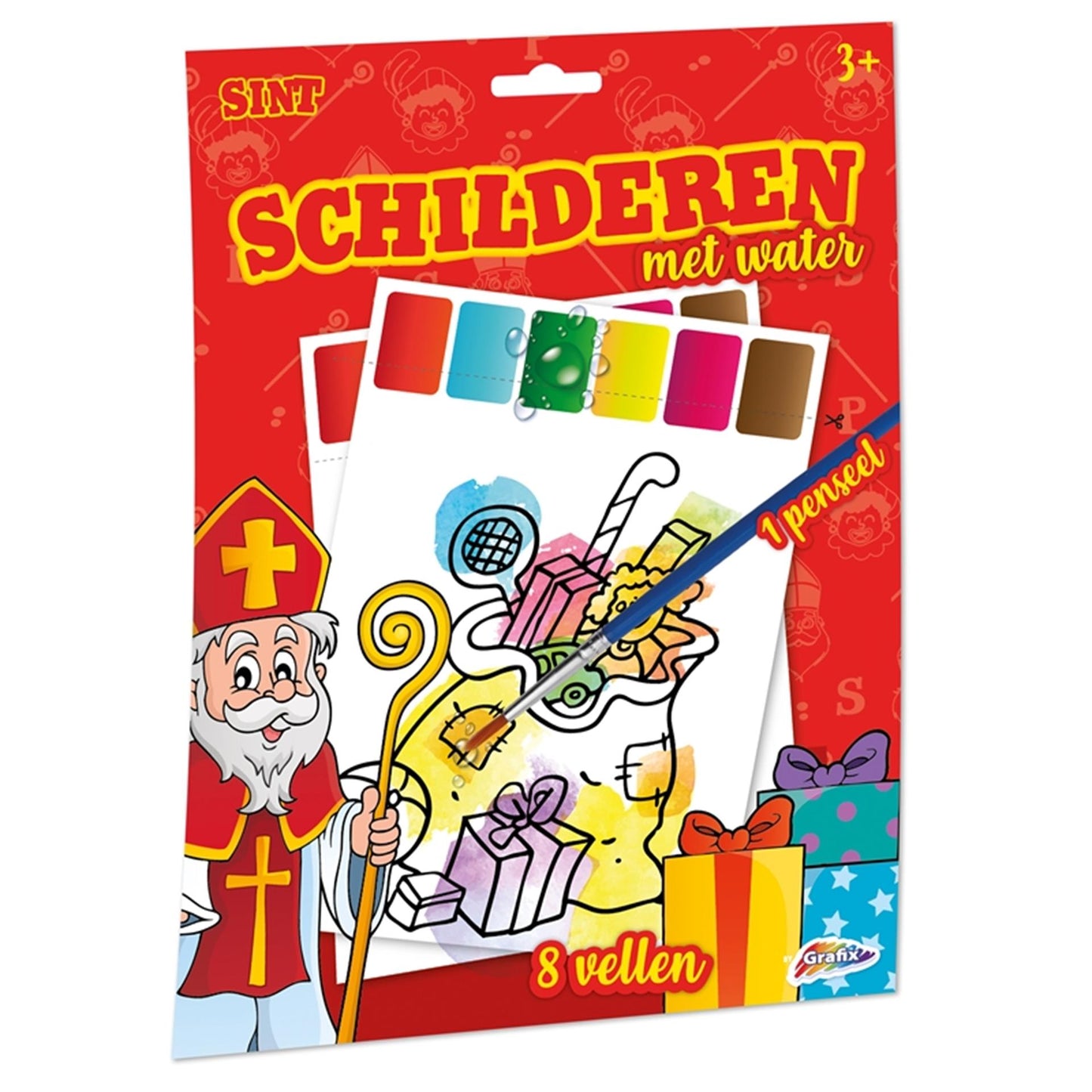 Gruppo di artigianato creativo dipinto con acqua sinterklaas