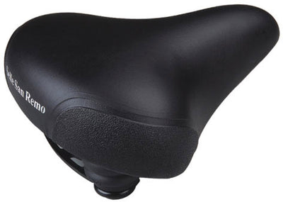 Selle san remo fietszadel marwi citybike unisex met hoekbescherming - zwart