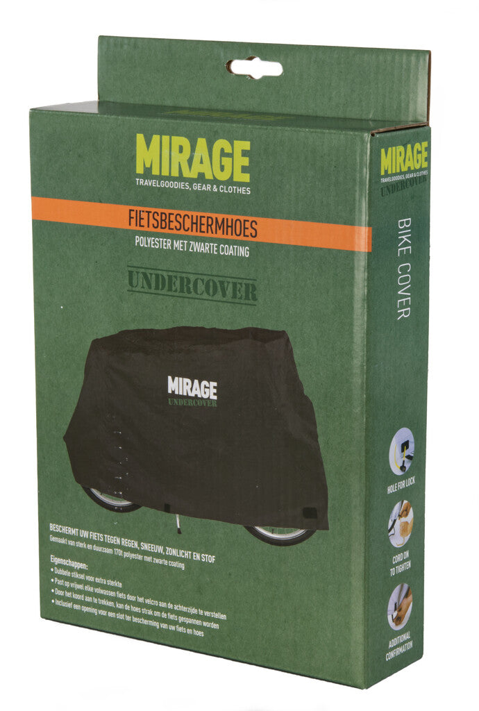 Mirage Cubierta de protección para bicicletas encubierta 170T Polyéster, negro