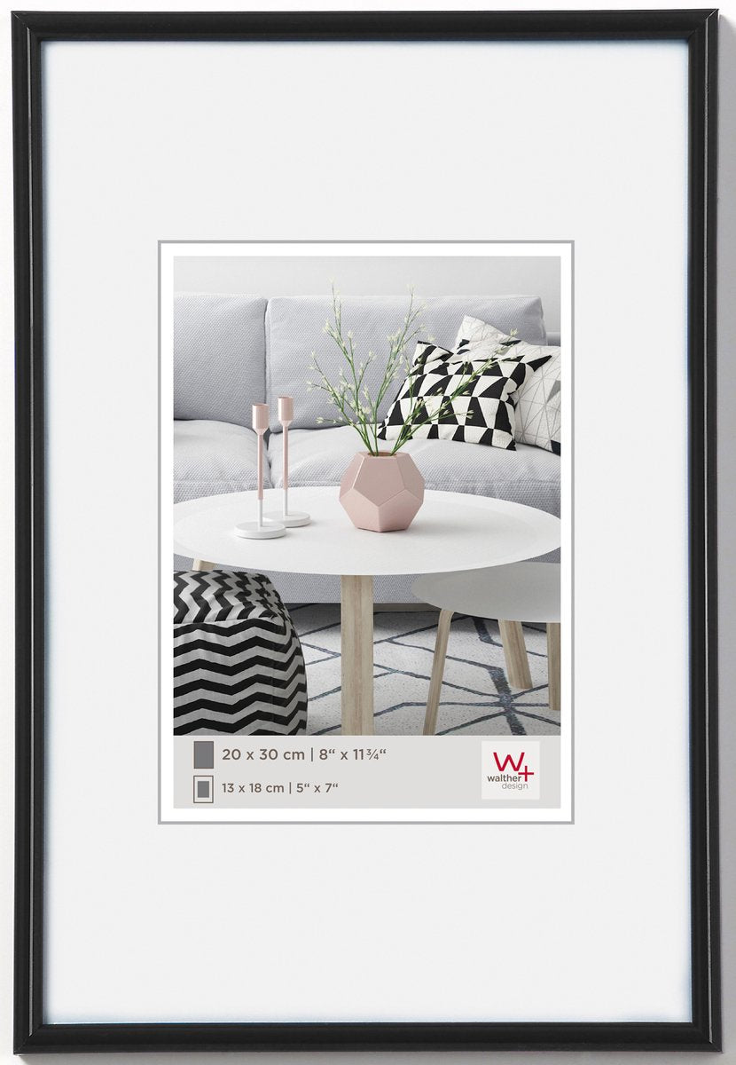 Walther galeria - cornice in plastica - misura foto 60x90 cm - nera