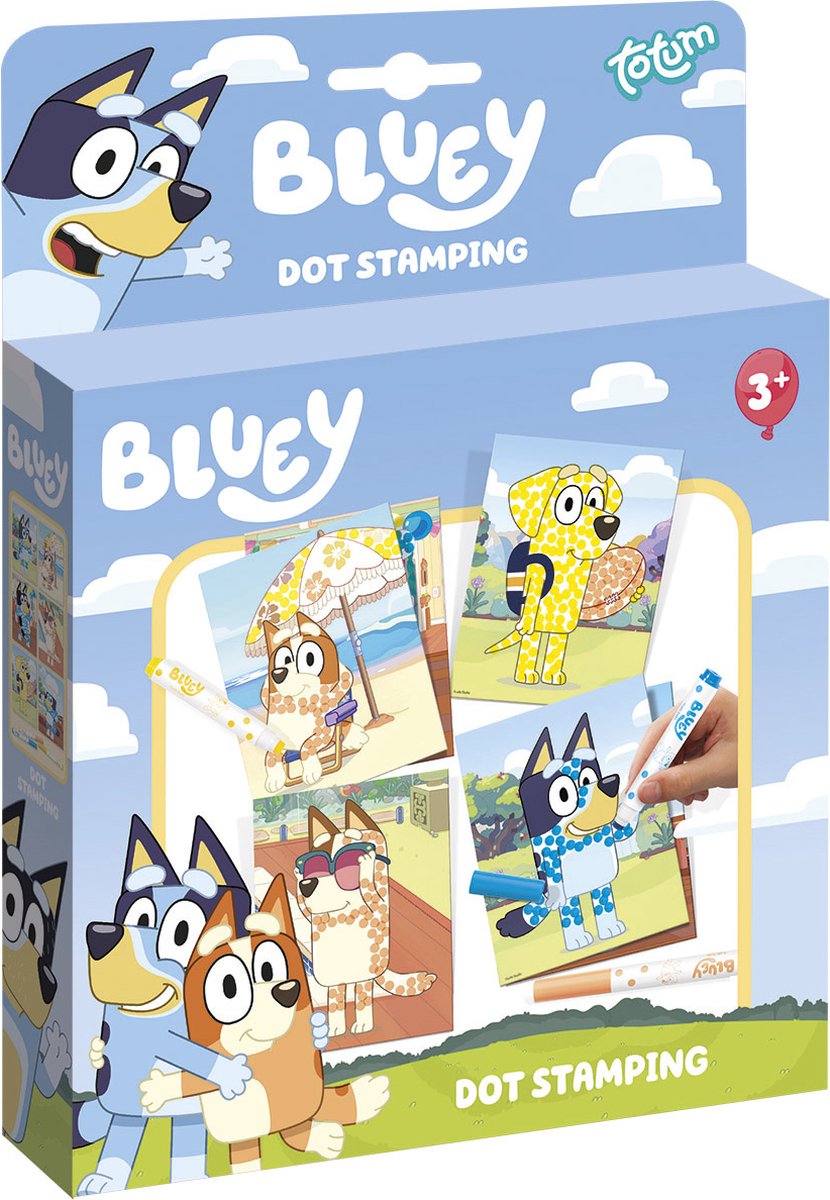 Totum Bluey Stamp e Coloring Book con modelli