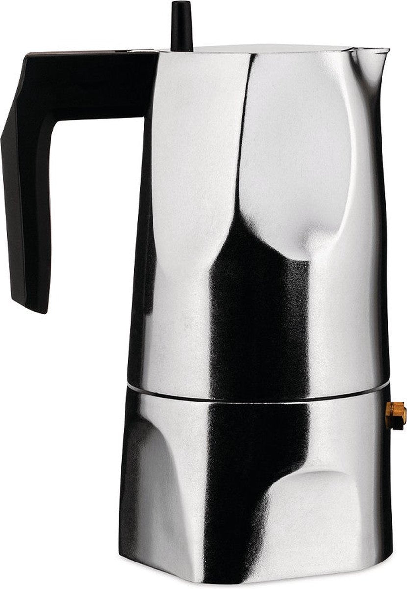 Cafetera Alessi ossidiana - mt18 3 - 3 tazas - de mario trimarchi
