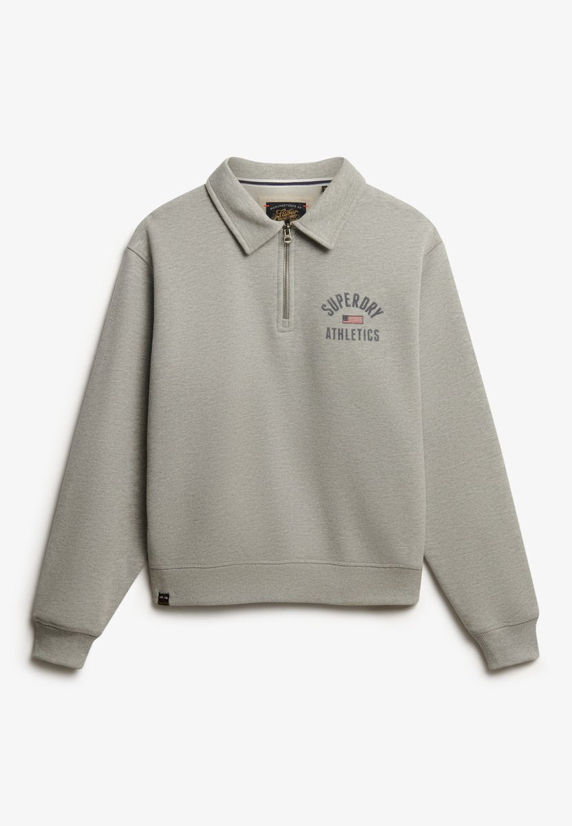 Superdry - athletic collared halve rits trui - dames - truien