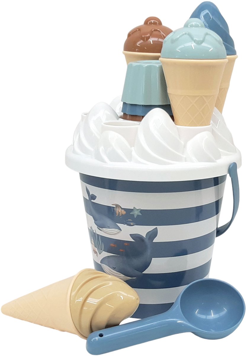 Rubo Toys Little Dutch Ocean World Set di secchielli per gelato 14 pezzi (2016376)