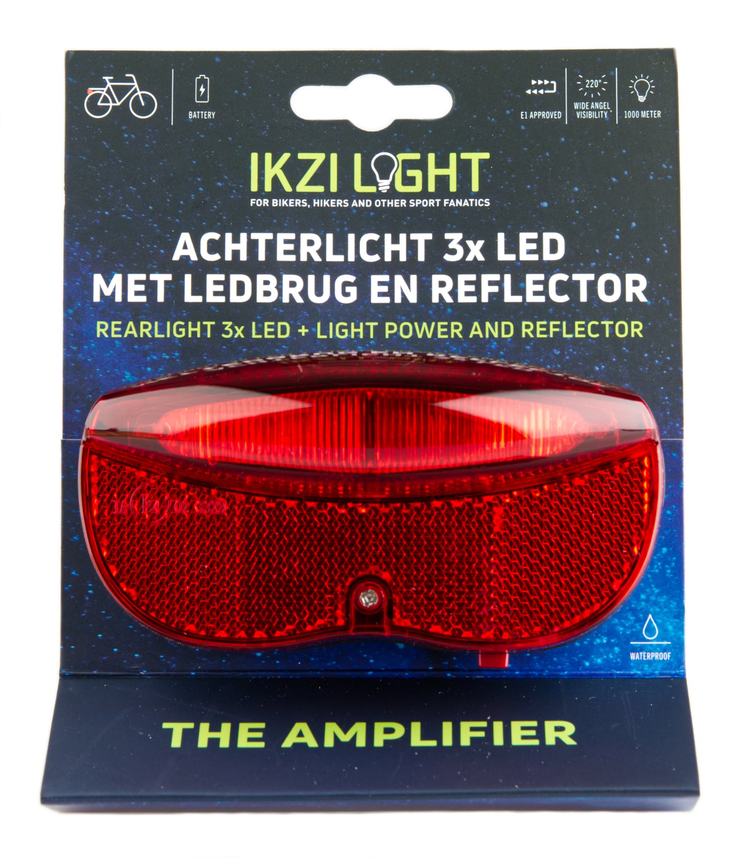 Batteria leggera posteriore Ikzilight su 3xled 50 mm su carta