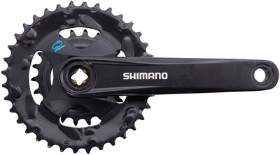 Shimano bannscet 2x 7 8 velocidad fc-m315-2 con brazo de manivela de 175 mm 36 x 22t negro