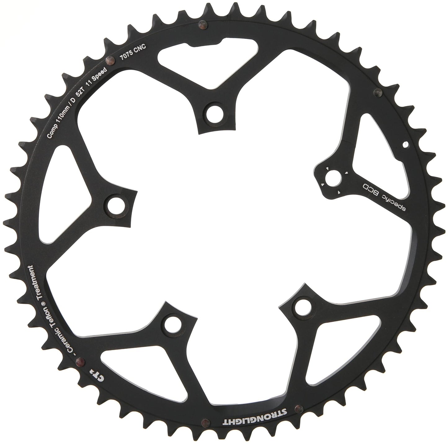 Anello a catena forte Strongl.CT2 52t ALU CER.Teflon Coat.