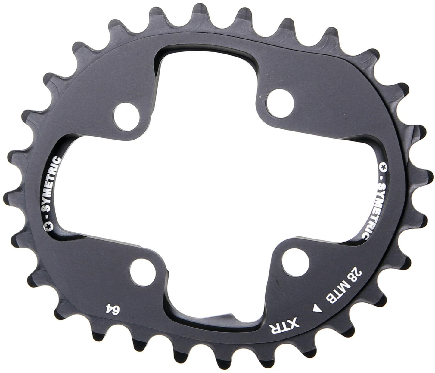 Anello a catena O.Simetric 28t ALU NERO