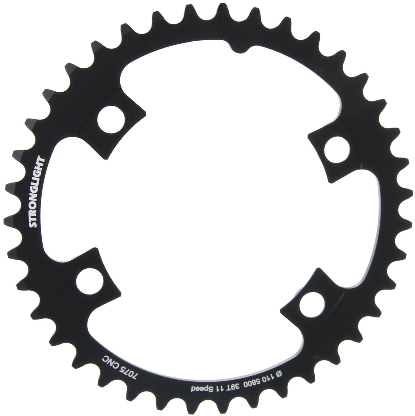 Anello a catena forte. 39t interiore alu nero