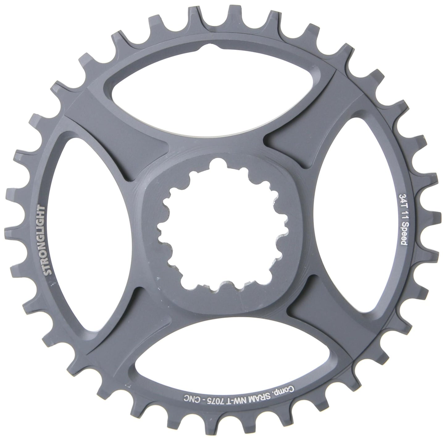 Anello a catena forte Strongl.ht3 34t interiore alu nero