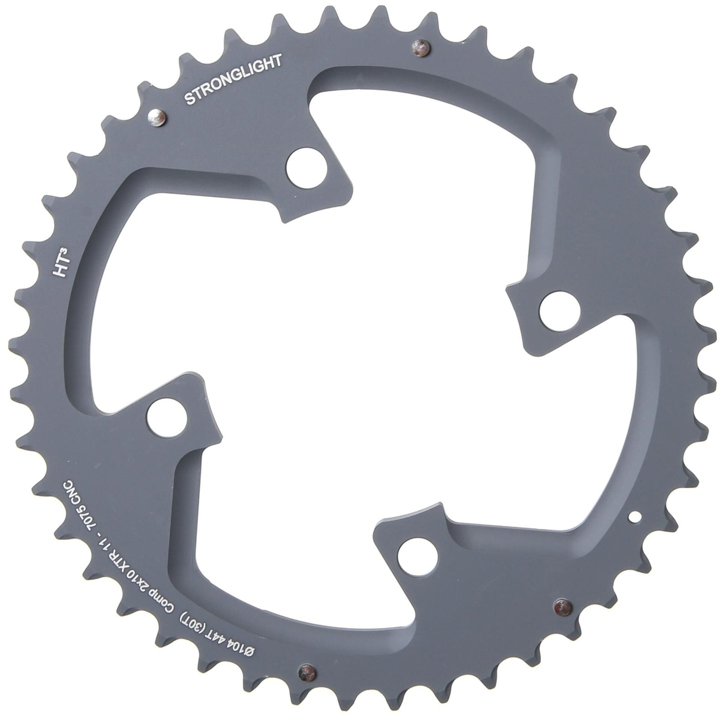 Anillo de cadena de luz fuerte Strongl. HT3 44T OUTER ALU NEGRO