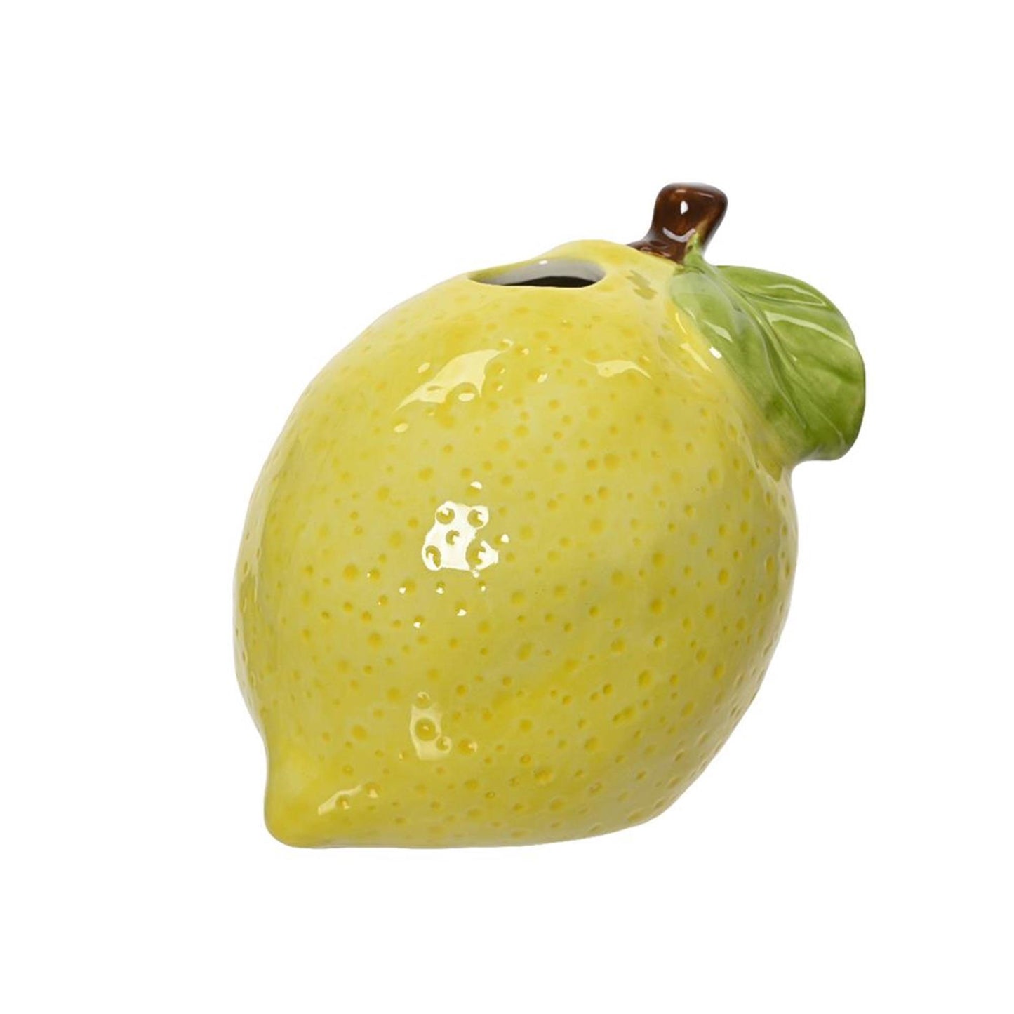 Decoris vaso limone porcellana h10.5cm giallo