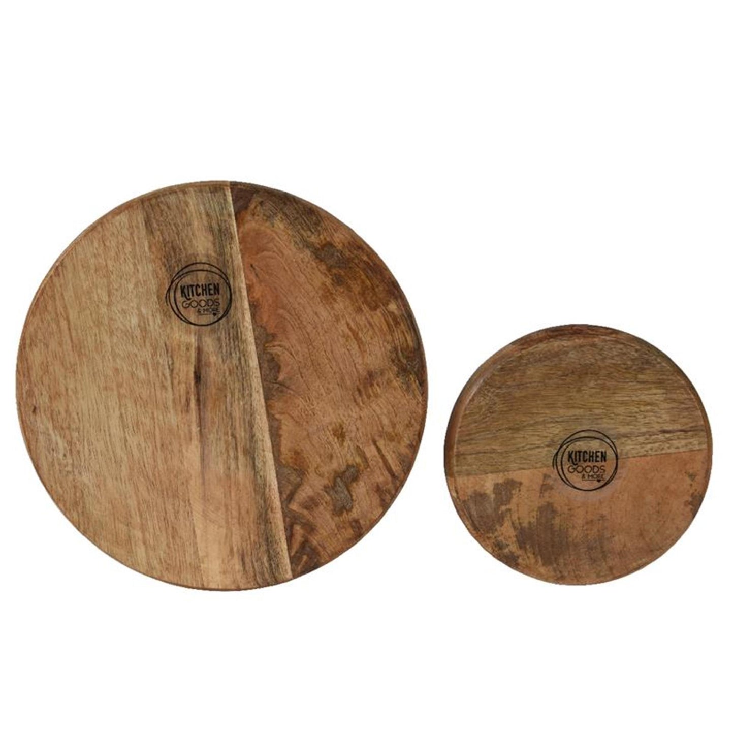 Juego de plataforma Decoris madera de mango 2 piezas ø25cmh8cm