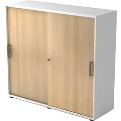 Armario con puerta corredera Bach hammerer 3ph roble, blanco