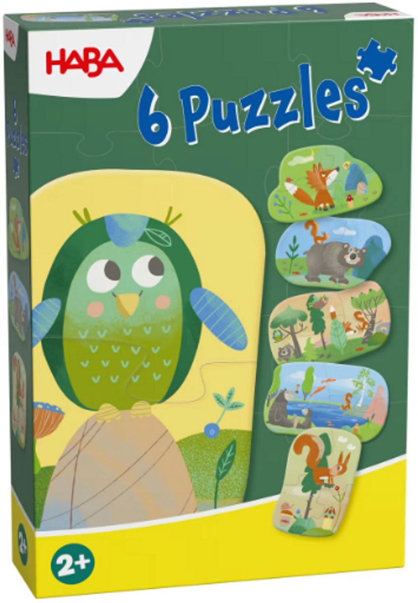 Haba | 6 primi puzzle sugli animali della foresta