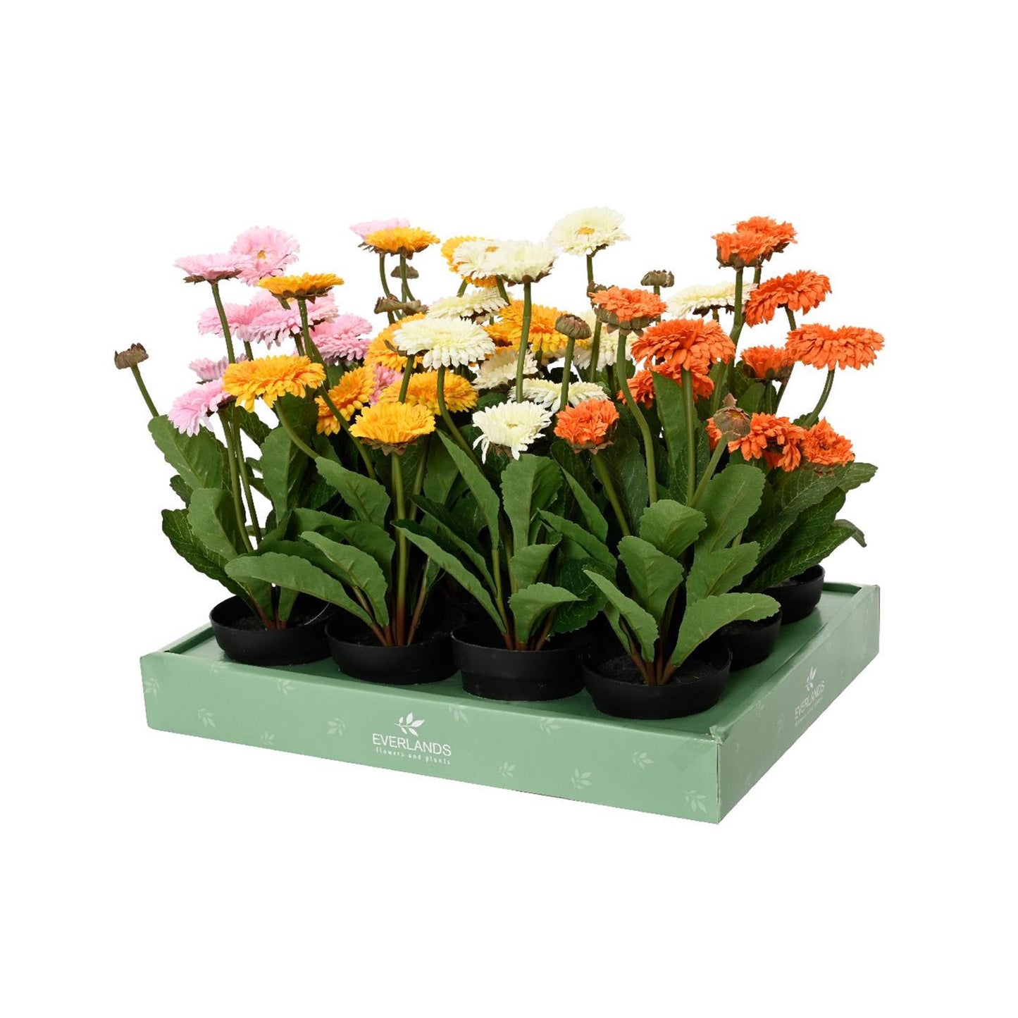 Decoris fiore artificiale crisantemo in vaso ø20xh30cm