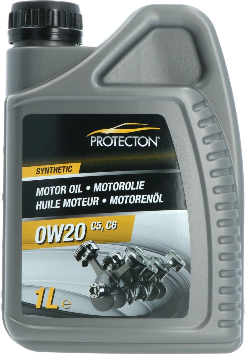 Aceite de motor Protecton sintético - mid-saps - ahorro de combustible - 0w-20 c5 - propiedades antidesgaste y anticorrosión - 1 litro