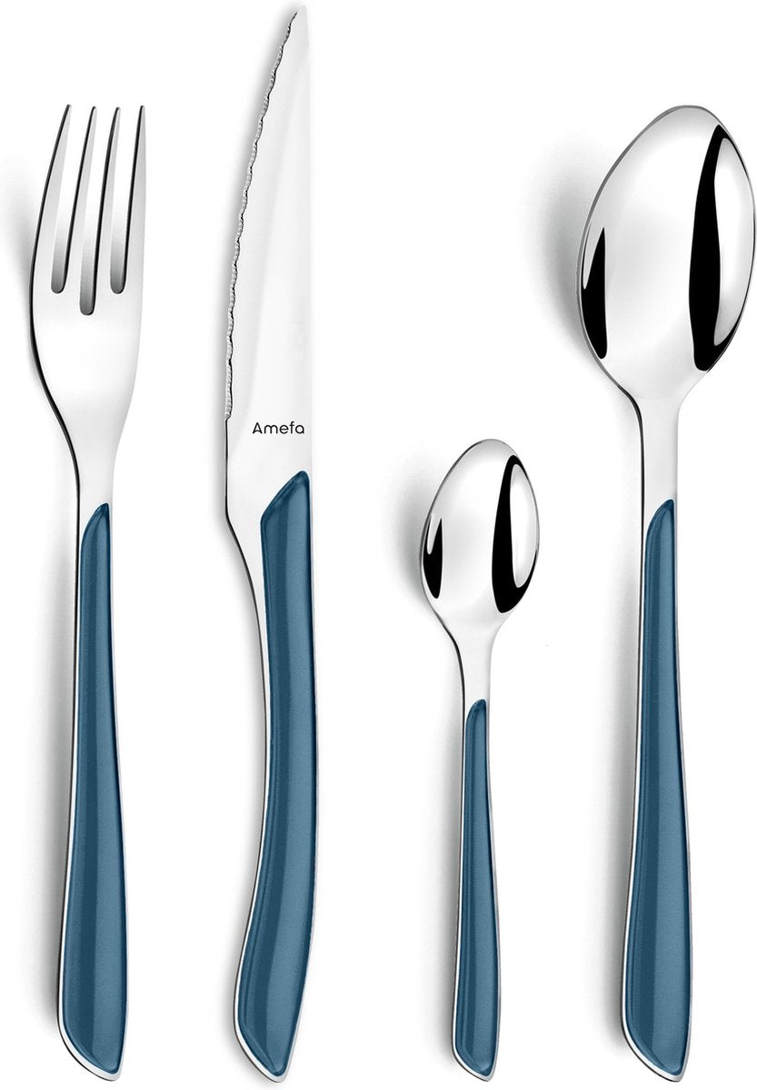 Posate Amefa eclat blu navy metallo (24 pz)