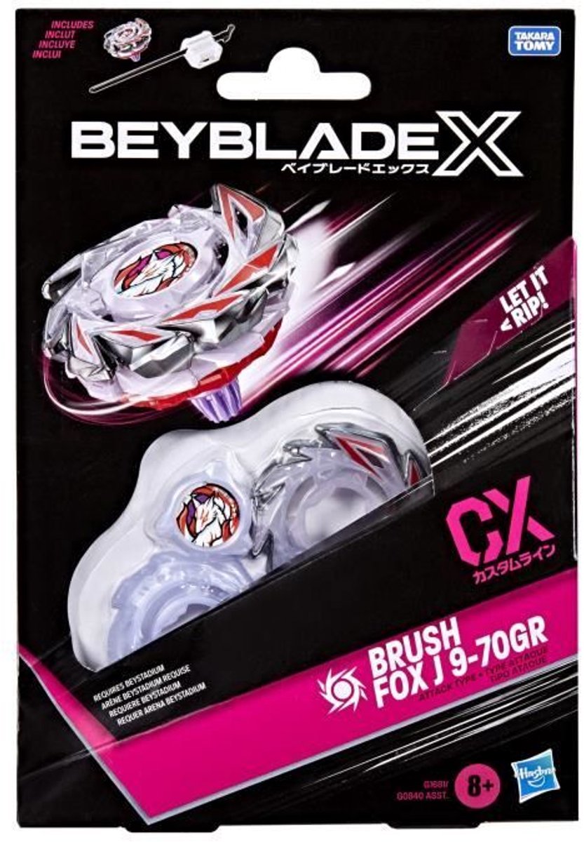 Beyblade x starter pack cepillo fox j 9-70gr cx starter pack - peonza y lanzador