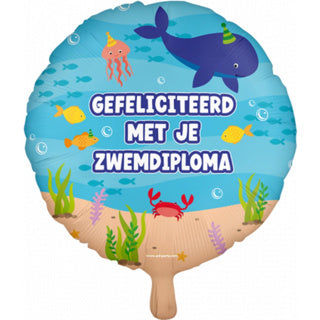 Palloncino per fogli di diploma di nuoto