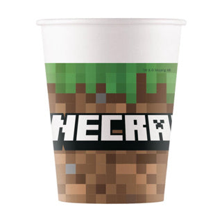 Vasos de papel Minecraft 8 piezas | 2 piezas