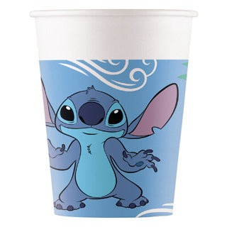Bicchieri di carta Stitch Angel 8 pezzi 200 ml | 6 pezzi