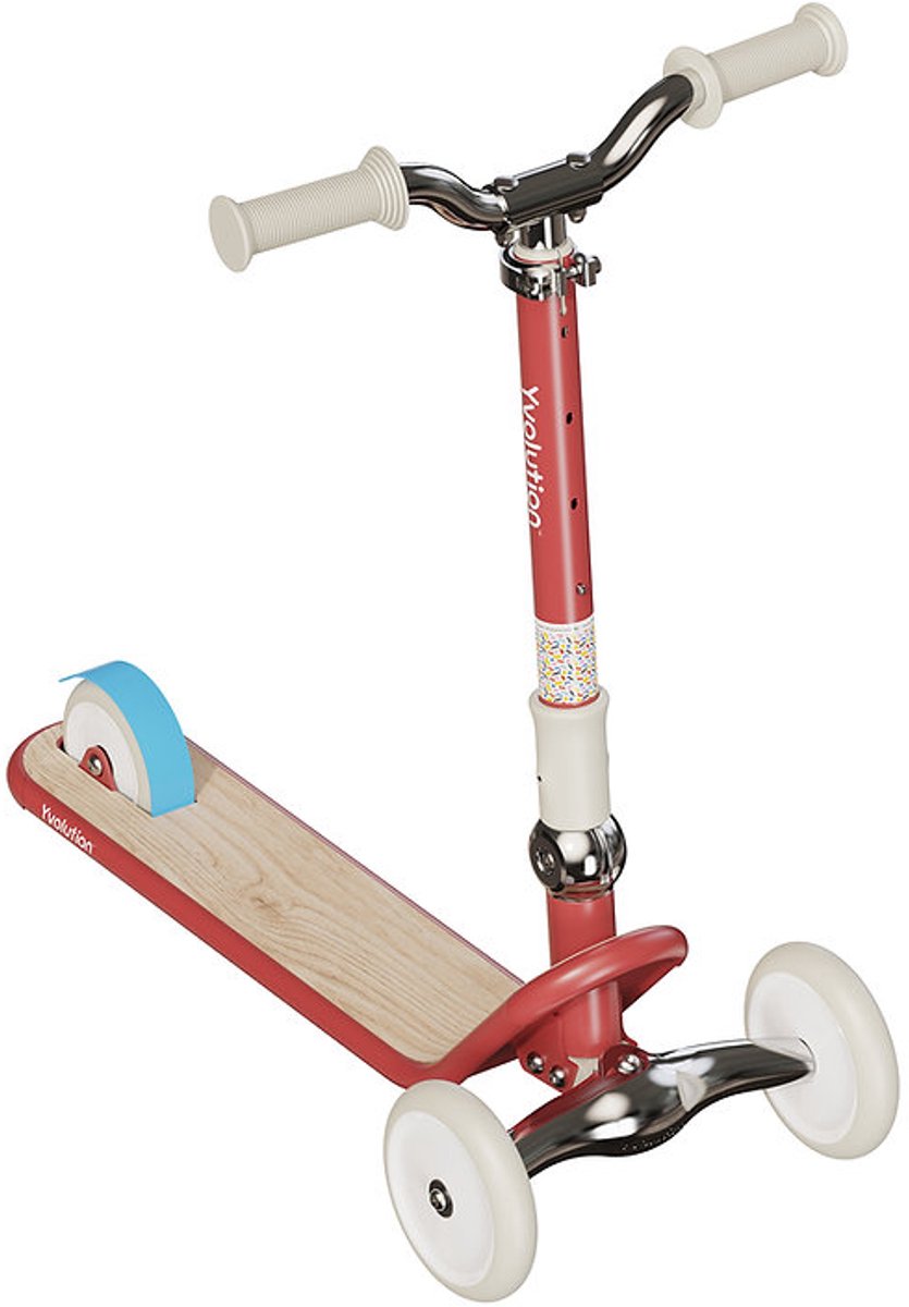 Yvolution - scooter planeador clásico – rojo – plegable y ajustable