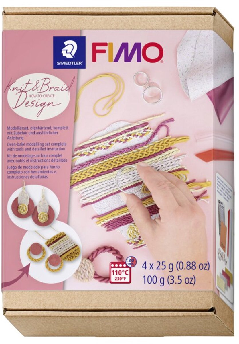 Fimo cómo crear un set “diseño de trenza tejida”